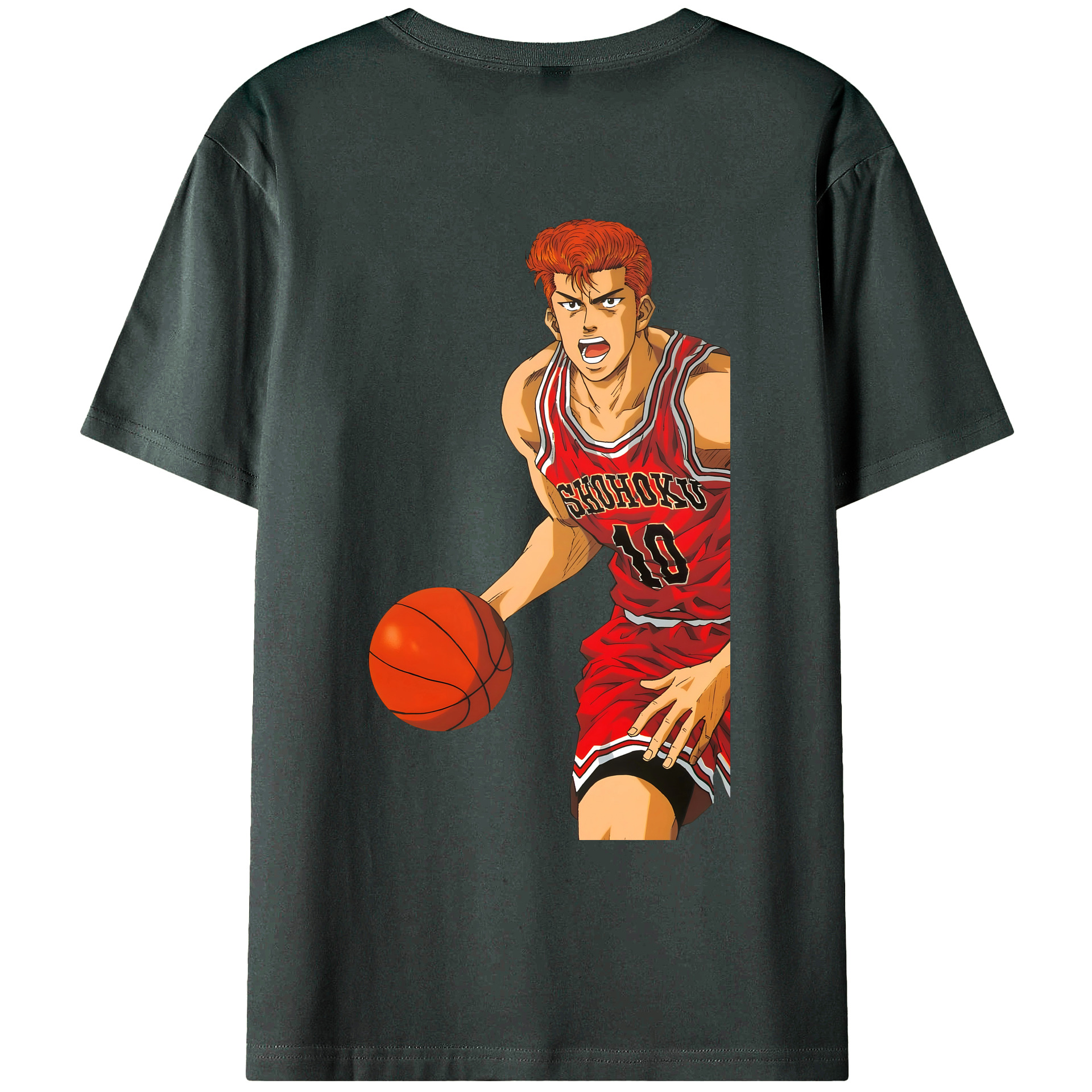 （画像用） SLAM DUNK／スラムダンク 綿100％ メンズ半袖Tシャツ（バックプリント） 通気性